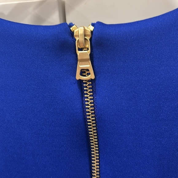 Milly For Design Nation Sapphire Blue Sleeveless Tank Scuba Fit & Flare Dress 10 - Picture 12 of 13